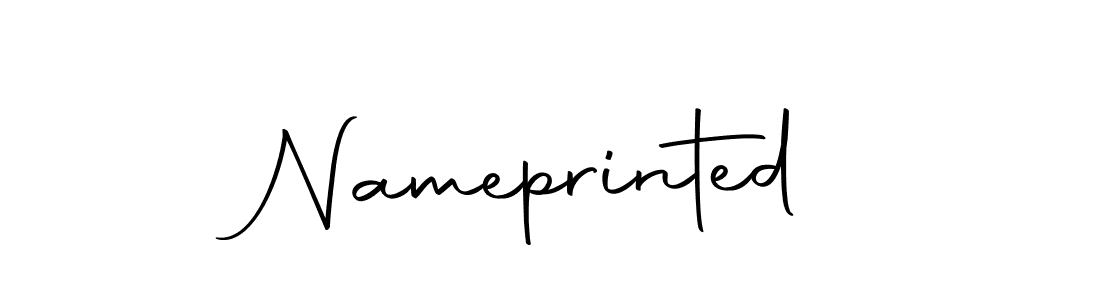 Create a beautiful signature design for name Nameprinted. With this signature (Autography-DOLnW) fonts, you can make a handwritten signature for free. Nameprinted signature style 10 images and pictures png