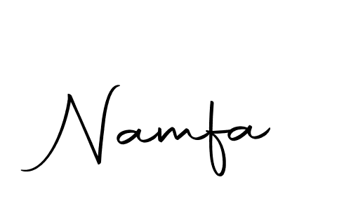 Use a signature maker to create a handwritten signature online. With this signature software, you can design (Autography-DOLnW) your own signature for name Namfa. Namfa signature style 10 images and pictures png