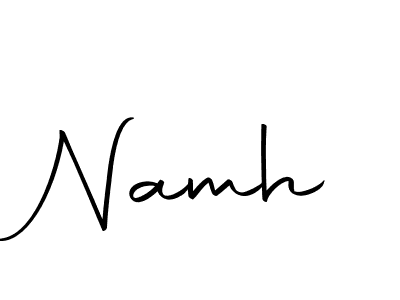How to make Namh name signature. Use Autography-DOLnW style for creating short signs online. This is the latest handwritten sign. Namh signature style 10 images and pictures png