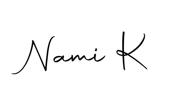 Create a beautiful signature design for name Nami K. With this signature (Autography-DOLnW) fonts, you can make a handwritten signature for free. Nami K signature style 10 images and pictures png