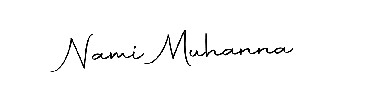 Create a beautiful signature design for name Nami Muhanna. With this signature (Autography-DOLnW) fonts, you can make a handwritten signature for free. Nami Muhanna signature style 10 images and pictures png