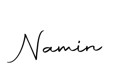 Design your own signature with our free online signature maker. With this signature software, you can create a handwritten (Autography-DOLnW) signature for name Namin. Namin signature style 10 images and pictures png