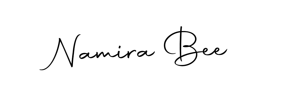 Use a signature maker to create a handwritten signature online. With this signature software, you can design (Autography-DOLnW) your own signature for name Namira Bee. Namira Bee signature style 10 images and pictures png