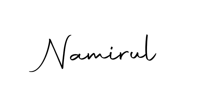 Use a signature maker to create a handwritten signature online. With this signature software, you can design (Autography-DOLnW) your own signature for name Namirul. Namirul signature style 10 images and pictures png