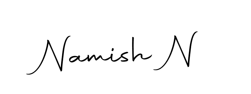 Make a beautiful signature design for name Namish N. With this signature (Autography-DOLnW) style, you can create a handwritten signature for free. Namish N signature style 10 images and pictures png