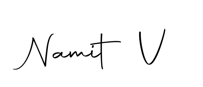 Design your own signature with our free online signature maker. With this signature software, you can create a handwritten (Autography-DOLnW) signature for name Namit V. Namit V signature style 10 images and pictures png