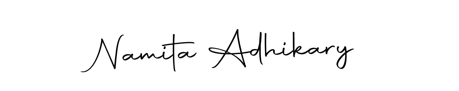 Make a beautiful signature design for name Namita Adhikary. With this signature (Autography-DOLnW) style, you can create a handwritten signature for free. Namita Adhikary signature style 10 images and pictures png