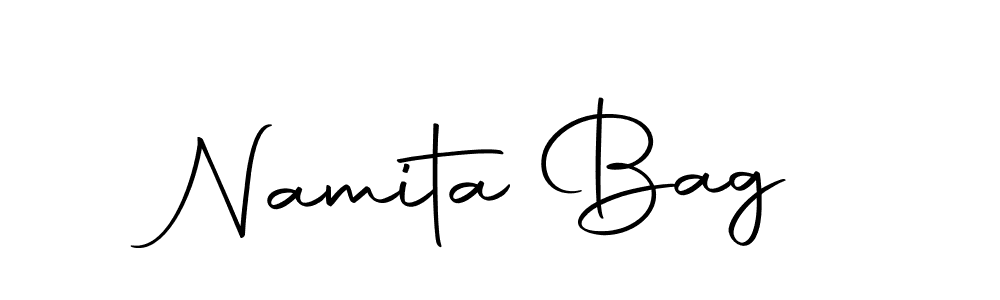 if you are searching for the best signature style for your name Namita Bag. so please give up your signature search. here we have designed multiple signature styles  using Autography-DOLnW. Namita Bag signature style 10 images and pictures png