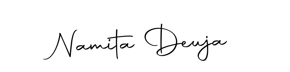 How to make Namita Deuja name signature. Use Autography-DOLnW style for creating short signs online. This is the latest handwritten sign. Namita Deuja signature style 10 images and pictures png