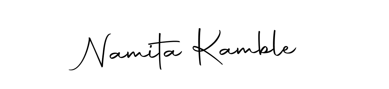 Design your own signature with our free online signature maker. With this signature software, you can create a handwritten (Autography-DOLnW) signature for name Namita Kamble. Namita Kamble signature style 10 images and pictures png