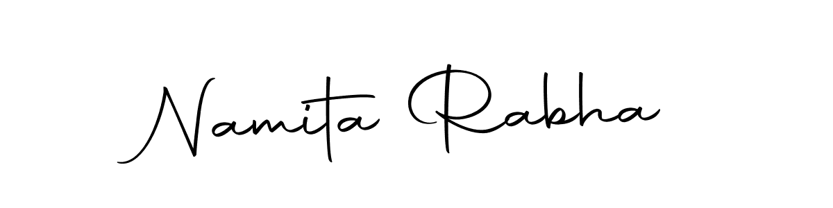 Create a beautiful signature design for name Namita Rabha. With this signature (Autography-DOLnW) fonts, you can make a handwritten signature for free. Namita Rabha signature style 10 images and pictures png