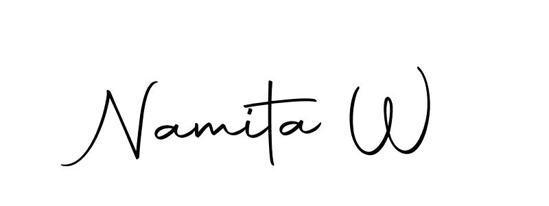 Use a signature maker to create a handwritten signature online. With this signature software, you can design (Autography-DOLnW) your own signature for name Namita W. Namita W signature style 10 images and pictures png