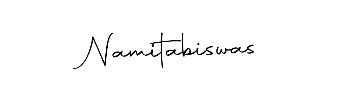 The best way (Autography-DOLnW) to make a short signature is to pick only two or three words in your name. The name Namitabiswas include a total of six letters. For converting this name. Namitabiswas signature style 10 images and pictures png