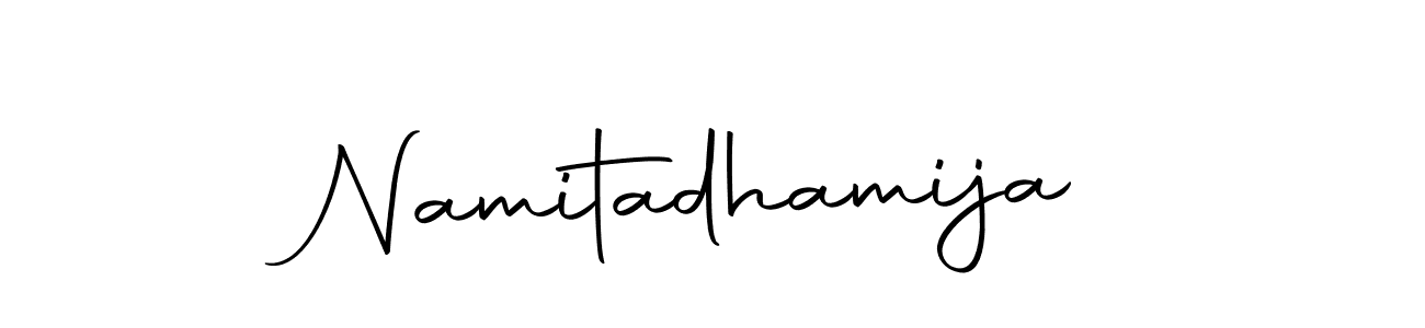 Use a signature maker to create a handwritten signature online. With this signature software, you can design (Autography-DOLnW) your own signature for name Namitadhamija. Namitadhamija signature style 10 images and pictures png