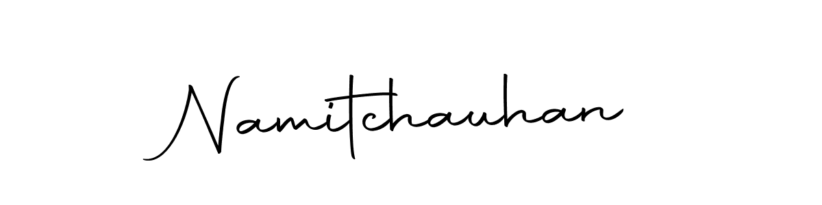 Use a signature maker to create a handwritten signature online. With this signature software, you can design (Autography-DOLnW) your own signature for name Namitchauhan. Namitchauhan signature style 10 images and pictures png