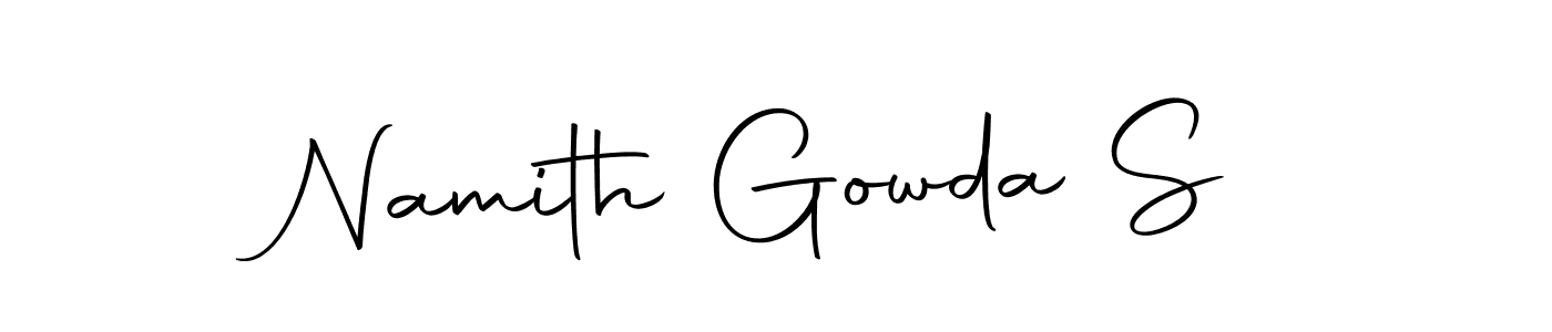 This is the best signature style for the Namith Gowda S name. Also you like these signature font (Autography-DOLnW). Mix name signature. Namith Gowda S signature style 10 images and pictures png