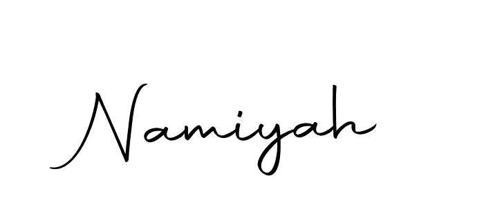 Design your own signature with our free online signature maker. With this signature software, you can create a handwritten (Autography-DOLnW) signature for name Namiyah. Namiyah signature style 10 images and pictures png