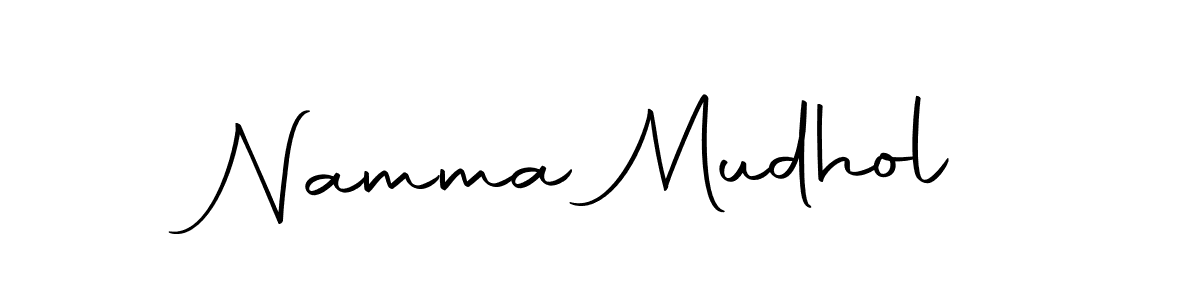 The best way (Autography-DOLnW) to make a short signature is to pick only two or three words in your name. The name Namma Mudhol include a total of six letters. For converting this name. Namma Mudhol signature style 10 images and pictures png