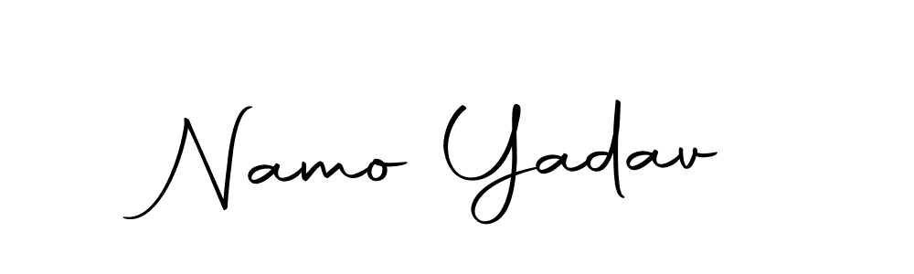How to make Namo Yadav name signature. Use Autography-DOLnW style for creating short signs online. This is the latest handwritten sign. Namo Yadav signature style 10 images and pictures png