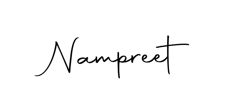 Design your own signature with our free online signature maker. With this signature software, you can create a handwritten (Autography-DOLnW) signature for name Nampreet. Nampreet signature style 10 images and pictures png