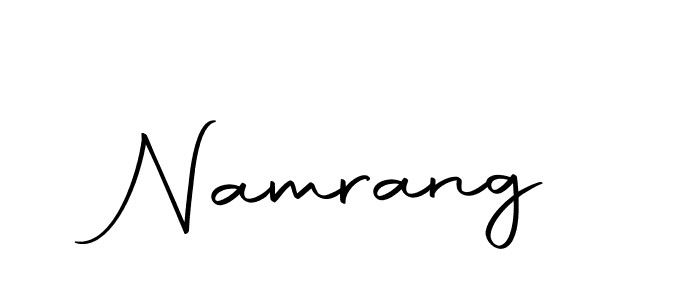 Use a signature maker to create a handwritten signature online. With this signature software, you can design (Autography-DOLnW) your own signature for name Namrang. Namrang signature style 10 images and pictures png