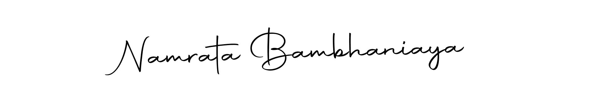 Design your own signature with our free online signature maker. With this signature software, you can create a handwritten (Autography-DOLnW) signature for name Namrata Bambhaniaya. Namrata Bambhaniaya signature style 10 images and pictures png