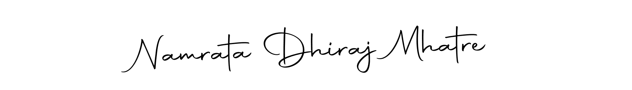 How to make Namrata Dhiraj Mhatre name signature. Use Autography-DOLnW style for creating short signs online. This is the latest handwritten sign. Namrata Dhiraj Mhatre signature style 10 images and pictures png