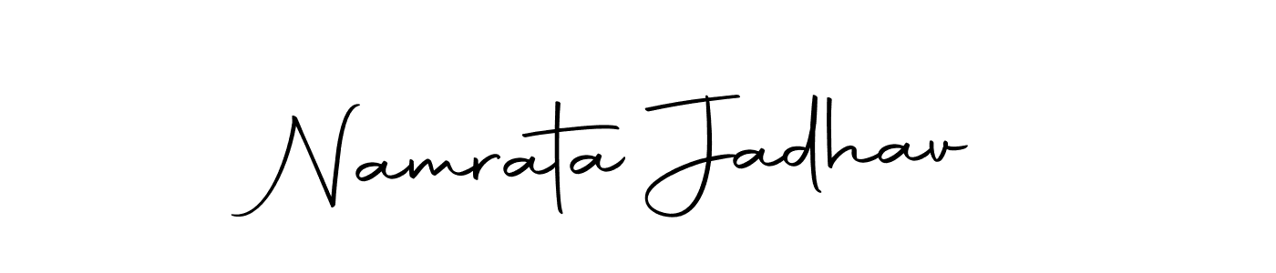 Use a signature maker to create a handwritten signature online. With this signature software, you can design (Autography-DOLnW) your own signature for name Namrata Jadhav. Namrata Jadhav signature style 10 images and pictures png