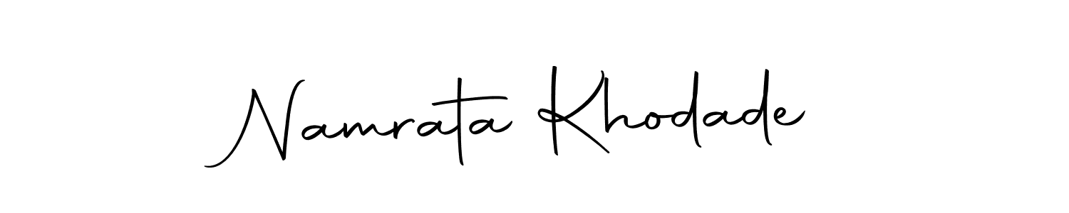 How to make Namrata Khodade name signature. Use Autography-DOLnW style for creating short signs online. This is the latest handwritten sign. Namrata Khodade signature style 10 images and pictures png