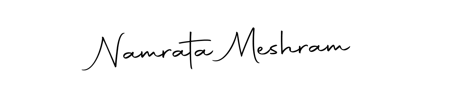Design your own signature with our free online signature maker. With this signature software, you can create a handwritten (Autography-DOLnW) signature for name Namrata Meshram. Namrata Meshram signature style 10 images and pictures png