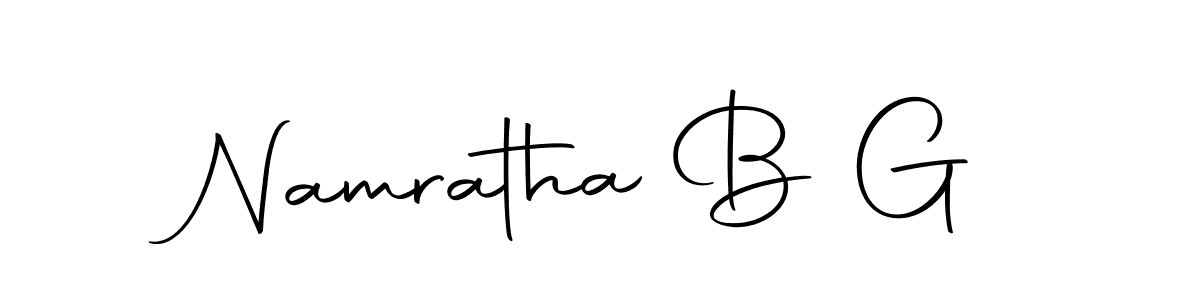 How to make Namratha B G name signature. Use Autography-DOLnW style for creating short signs online. This is the latest handwritten sign. Namratha B G signature style 10 images and pictures png