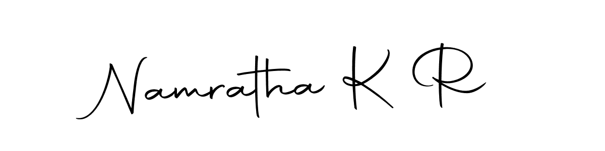 Create a beautiful signature design for name Namratha K R. With this signature (Autography-DOLnW) fonts, you can make a handwritten signature for free. Namratha K R signature style 10 images and pictures png