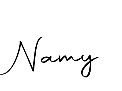 The best way (Autography-DOLnW) to make a short signature is to pick only two or three words in your name. The name Namy include a total of six letters. For converting this name. Namy signature style 10 images and pictures png