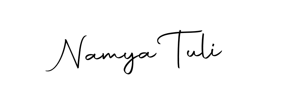 The best way (Autography-DOLnW) to make a short signature is to pick only two or three words in your name. The name Namya Tuli include a total of six letters. For converting this name. Namya Tuli signature style 10 images and pictures png