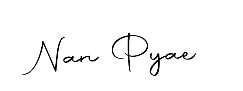 How to make Nan Pyae name signature. Use Autography-DOLnW style for creating short signs online. This is the latest handwritten sign. Nan Pyae signature style 10 images and pictures png