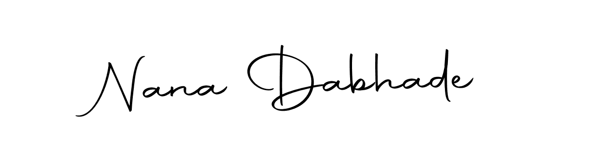 You can use this online signature creator to create a handwritten signature for the name Nana Dabhade. This is the best online autograph maker. Nana Dabhade signature style 10 images and pictures png