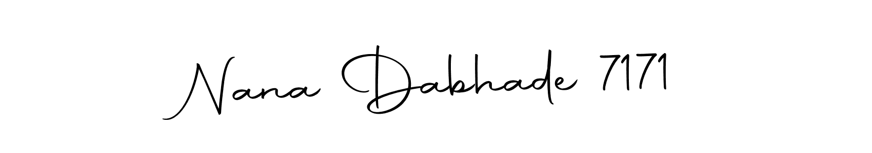 This is the best signature style for the Nana Dabhade 7171 name. Also you like these signature font (Autography-DOLnW). Mix name signature. Nana Dabhade 7171 signature style 10 images and pictures png