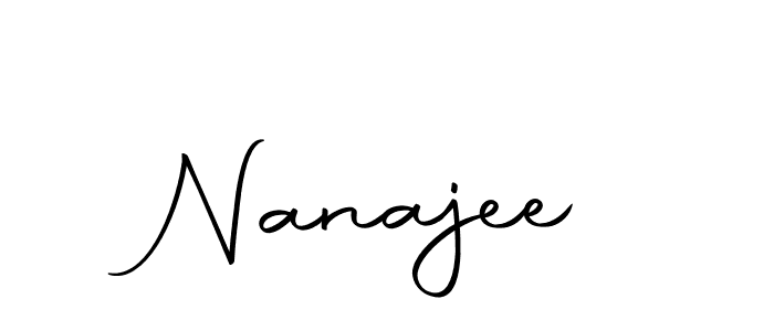 Use a signature maker to create a handwritten signature online. With this signature software, you can design (Autography-DOLnW) your own signature for name Nanajee. Nanajee signature style 10 images and pictures png