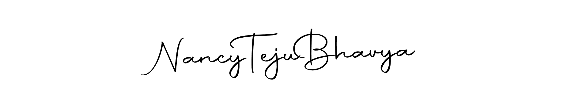 Make a beautiful signature design for name Nancy  Teju  Bhavya. With this signature (Autography-DOLnW) style, you can create a handwritten signature for free. Nancy  Teju  Bhavya signature style 10 images and pictures png