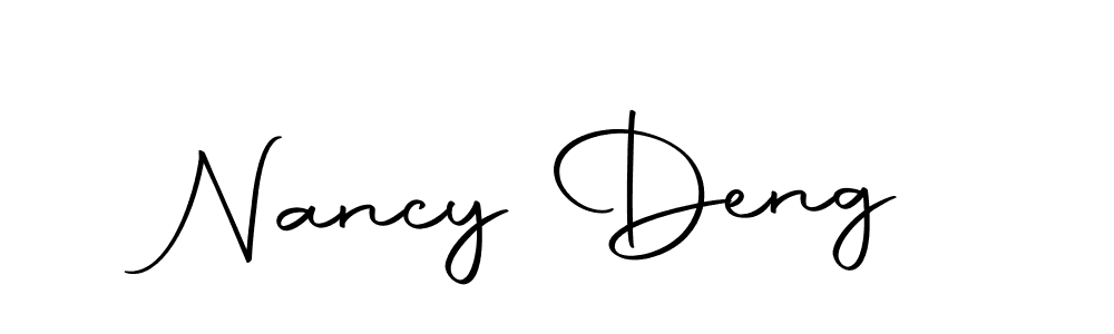 Create a beautiful signature design for name Nancy Deng. With this signature (Autography-DOLnW) fonts, you can make a handwritten signature for free. Nancy Deng signature style 10 images and pictures png