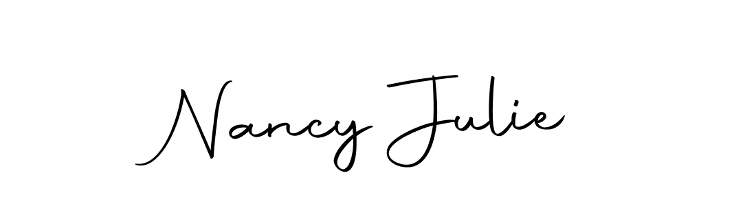 Also we have Nancy Julie name is the best signature style. Create professional handwritten signature collection using Autography-DOLnW autograph style. Nancy Julie signature style 10 images and pictures png