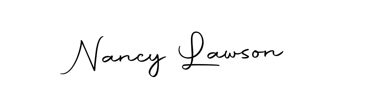 How to make Nancy Lawson name signature. Use Autography-DOLnW style for creating short signs online. This is the latest handwritten sign. Nancy Lawson signature style 10 images and pictures png