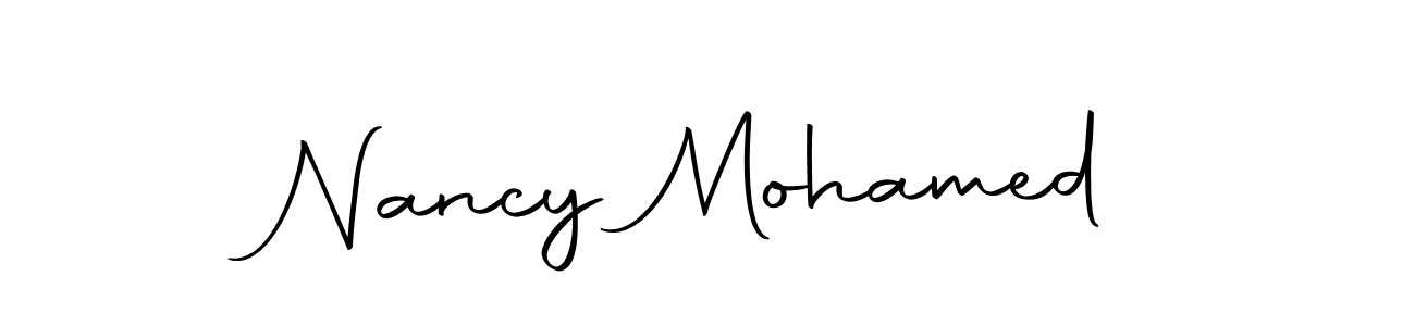 Create a beautiful signature design for name Nancy Mohamed. With this signature (Autography-DOLnW) fonts, you can make a handwritten signature for free. Nancy Mohamed signature style 10 images and pictures png