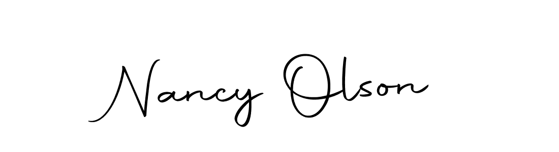 Create a beautiful signature design for name Nancy Olson. With this signature (Autography-DOLnW) fonts, you can make a handwritten signature for free. Nancy Olson signature style 10 images and pictures png