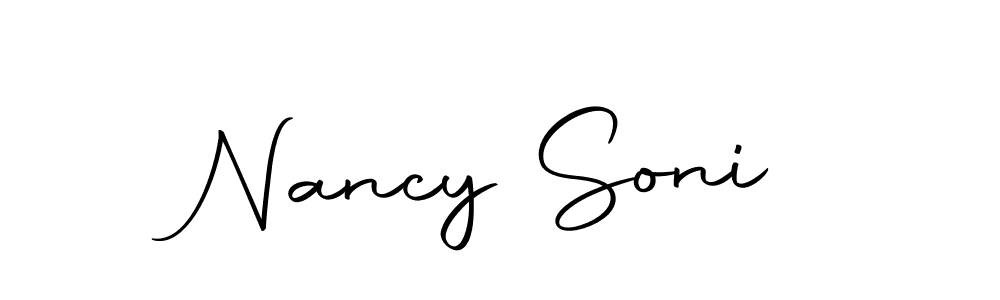 How to make Nancy Soni name signature. Use Autography-DOLnW style for creating short signs online. This is the latest handwritten sign. Nancy Soni signature style 10 images and pictures png