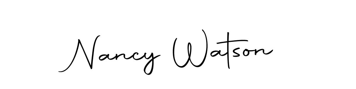 How to make Nancy Watson name signature. Use Autography-DOLnW style for creating short signs online. This is the latest handwritten sign. Nancy Watson signature style 10 images and pictures png