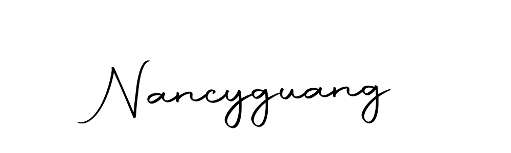 How to make Nancyguang name signature. Use Autography-DOLnW style for creating short signs online. This is the latest handwritten sign. Nancyguang signature style 10 images and pictures png