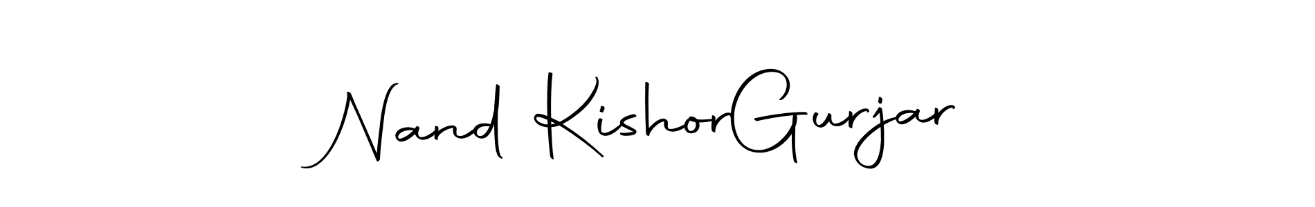 The best way (Autography-DOLnW) to make a short signature is to pick only two or three words in your name. The name Nand Kishor  Gurjar include a total of six letters. For converting this name. Nand Kishor  Gurjar signature style 10 images and pictures png