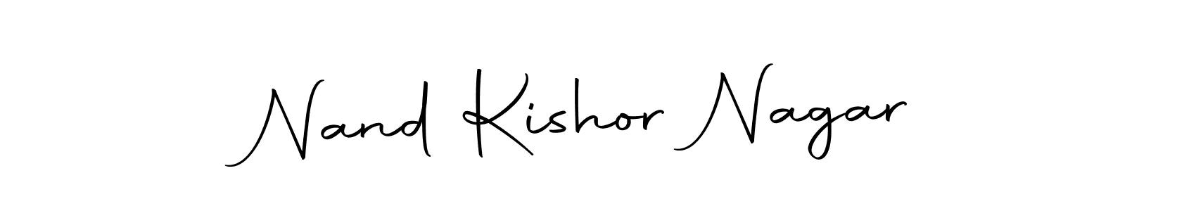 How to make Nand Kishor Nagar name signature. Use Autography-DOLnW style for creating short signs online. This is the latest handwritten sign. Nand Kishor Nagar signature style 10 images and pictures png