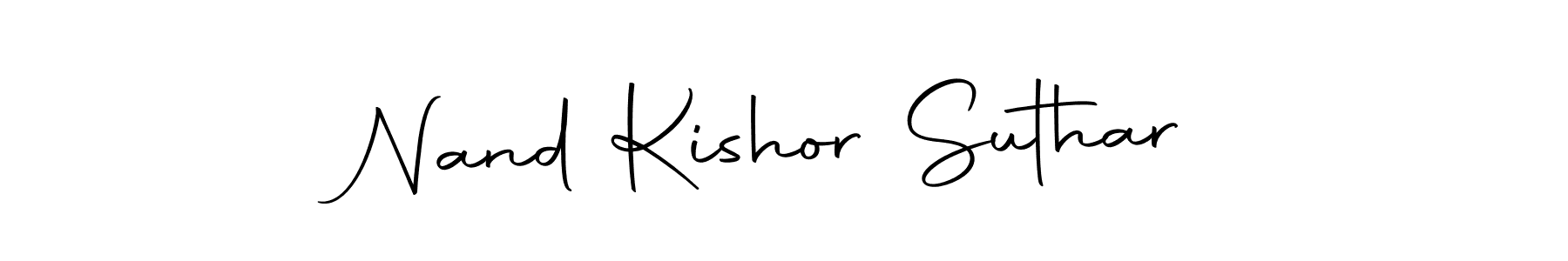 How to make Nand Kishor Suthar name signature. Use Autography-DOLnW style for creating short signs online. This is the latest handwritten sign. Nand Kishor Suthar signature style 10 images and pictures png